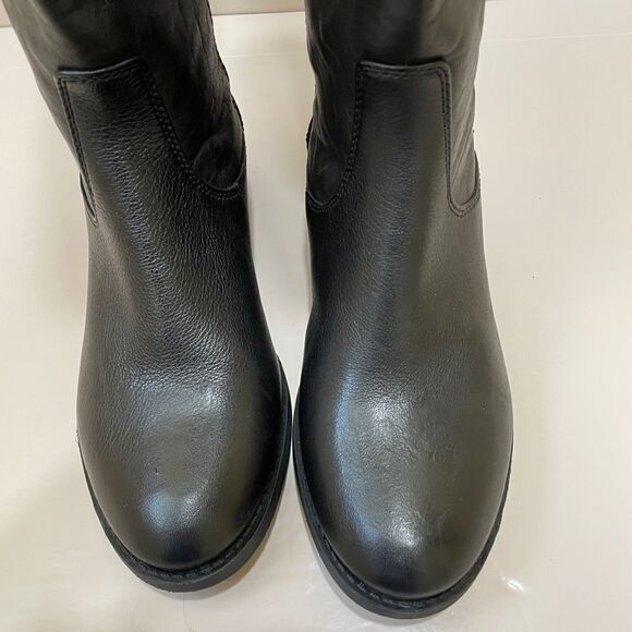 NEW WITHOUT TAGS ARTURO CHIANG RIDING BOOTS IN BLACK LEATHER - Picture 4 of 9